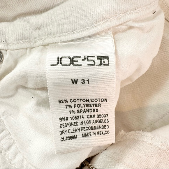 Joe's Jeans White Cuffed 24” Cropped Capri Denim Pants - Picture 8 of 14